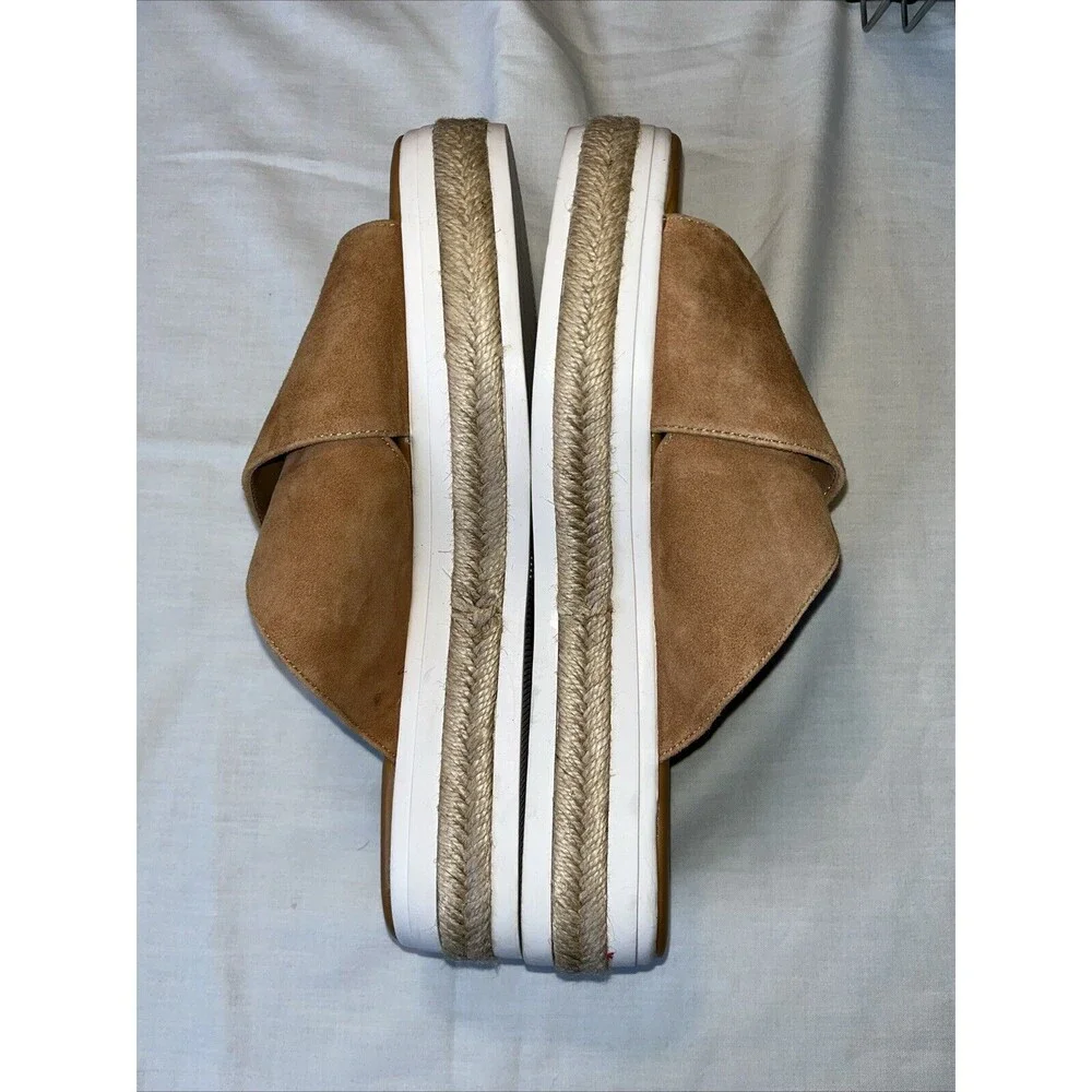 NWOT Calvin Klein Jupare Women Slip-on Sandals Size 9 , Tan Suede READ - Picture 3 of 11